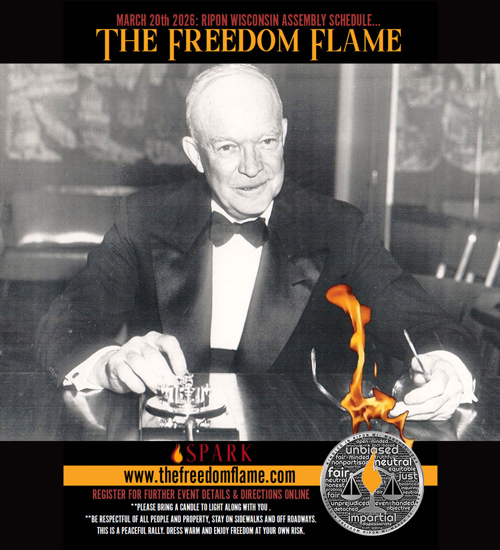 President Eisenhower ignites the Freedom Flame, 1954