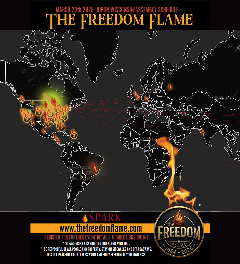 Freedom Flame Worldwide Sparks Map